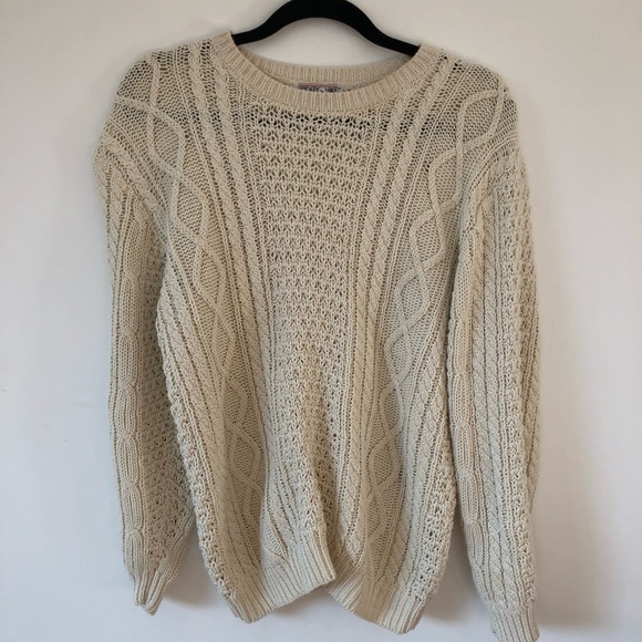 Sweaters - Vintage cotton knit fisherman sweater